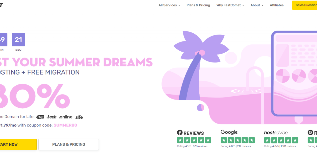 How to open an account with FastComet this summer & get 80% OFF